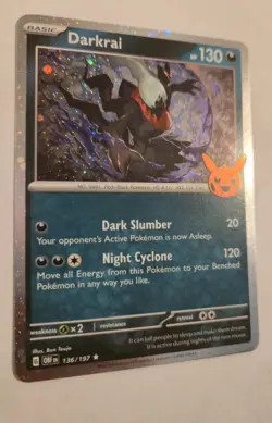 Darkrai 136/197 Cosmos Holo Promo – Obsidian Flames – NM – + Mystery Card - Image 4