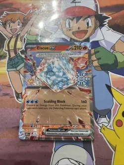 Pokemon TCG Eiscue EX Sv03: Obsidian Flames Holo Double Rare Card 42/197 Stamped - Image 2