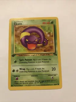 EKANS - 46/62 - 1st Edition Fossil - Common - Pokemon Card - NM - Image 1
