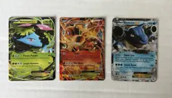 Pokemon Cards: Venasaur XY28 Charizard XY29 Blastoise XY30 Black Star Promo 2014 - Image 1