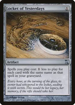 MTG Locket of Yesterdays x1 LP Light Play Time Spiral Free Shipping - Image 1