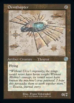1x Ornithopter - Foil Schematic Retro Frame NM Eng MTG - Brother's War - Image 1