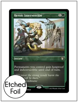 1x Heroic Intervention, Etched Foil, Commander Masters, Magic MTG NM - Image 1