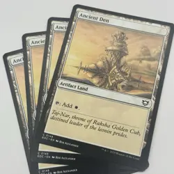 4x MTG Ancient Den 148 NM Commander: Edge of Eternities White Artifact Land - Image 1