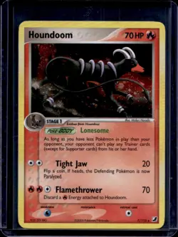 2005 Pokemon EX Unseen Forces Houndoom Holo #7/115 - Image 1