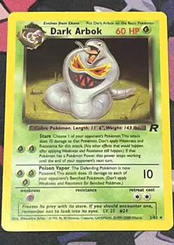 2000 Pokemon Team Rocket Dark Arbok Holo Mint No.2 - Image 1