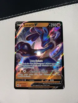 Pokemon Card Lucario V 27/73 Champions Path Ultra Rare Holo English TCG - Image 3