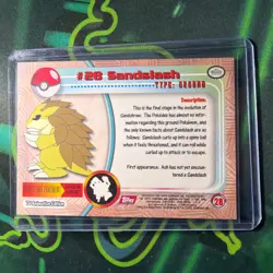 Sandslash #28 Topps Pokemon TV Show - Image 2