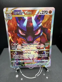 Pokemon TCG Sword & Shield Lucario VSTAR SWSH291 Full Art Black Star Promo NM! - Image 1