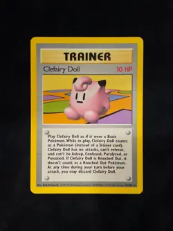 POKEMON TCG 1999-2000 ✨ 4TH PRINT ✨ BASE SET CLEFAIRY DOLL 70/102 RARE EN - LP - Image 1
