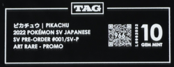 2022 Pokemon Scarlet & Violet Pre-Order #001/SV-P Pikachu Art Rare Promo TAG 10 - Image 3