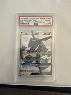 2018 Pokemon Sun & Moon Celestial Storm Rayquaza GX Full Art FA #177a PSA 10 Gem - Image 2