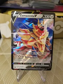 Zamazenta V Pokemon Prize Pack Series 2 Promo Pokemon Card NM/LP Play Stamp - Image 1