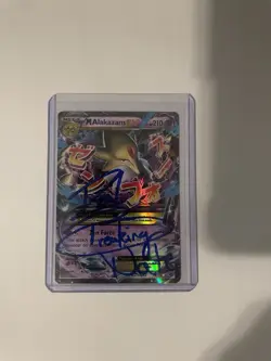 Pokemon M Alakazam EX Card 26/124 XY Fates Collide MP Signed Real Breaking Nate - Image 1