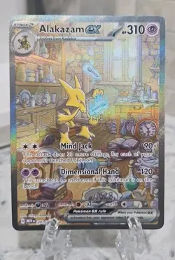 Pokemon TCG Alakazam EX 151 Holo Card Scarlet & Violet 201/165 SIR (B) - Image 1