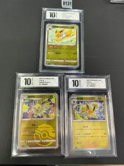 3pcs .Jolteon Pokemon Card chinese NM Pyxis10 - Image 1