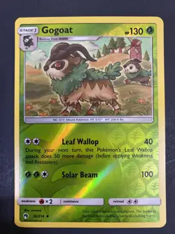 Pokemon, Gogoat 36/214, Reverse Holo Uncommon, Lost Thunder 2018, Near-Mint/Mint - Image 1