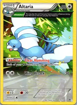 Pokemon TCG Altaria 74/108 Roaring Skies LP - Image 1