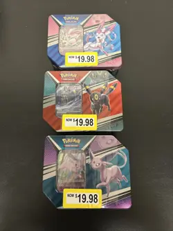 Pokemon TCG: V Heroes Tin Set X3 Booster Packs X15 New Factory Sealed 820650851322 - Image 1