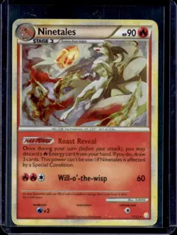 2010 Pokemon HeartGold & SoulSilver Ninetales Reverse Holo #7/123 - Image 1