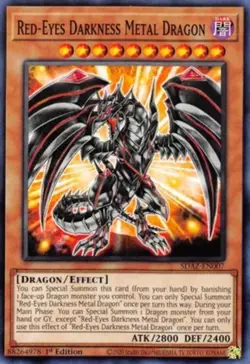 Yugioh! Red-Eyes Darkness Metal Dragon - SDAZ-EN007 - Common - 1st Edition Near - Image 1