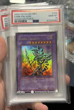 2003 Yu-Gi-Oh! Dark Paladin Magicians Force MFC-105 Ultra Rare PSA 10 GEM MINT - Image 1
