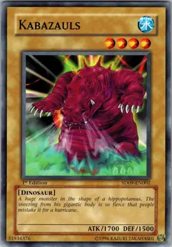 Yu-Gi-Oh TCG Kabazauls SD09-EN002 1st Edition Regular Common Card NM - Image 1
