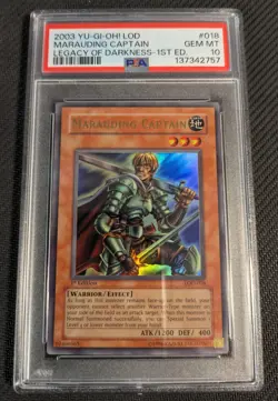 Yugioh Marauding Captain LOD-018 1st Edition Ultra Rare PSA 10 Gem Mint! - Image 1