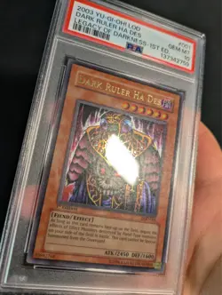 Yugioh Dark Ruler Ha Des LOD-001 1st Edition Ultra Rare PSA 10 Gem Mint! - Image 3