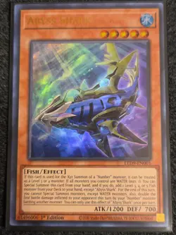 Yugioh Abyss Shark LED9-EN001 Ultra Rare 1st Ed NM - Image 1