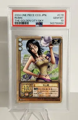 2004 ONE PIECE CCG JPN. ROBIN THE GOLDEN CITY/SKY PSA 10 - Image 1