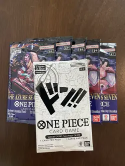 One Piece The Azure Sea’s Seven OP-14 EB-04 5 Booster Pack & 1 DON Pack English - Image 1