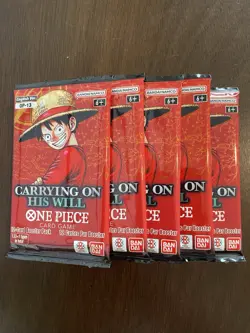 One Piece Carrying On His Will OP-13 Five 5 Booster Packs Lot English J - Image 1