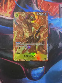One Piece CCG Portgas D Ace PRB02-018 Rare Alternate Art Holo Foil NM Condition - Image 1