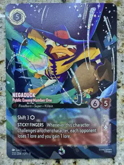 NEGADUCK Public Enemy Number One ENCHANTED! Disney Lorcana WINTERSPELL 232/204 * - Image 1