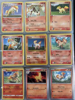 Pokemon Card Species Set Lot - 9x Unique Cards / Ponyta Family 3 - Image 1