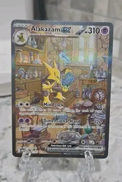 Pokemon TCG Alakazam EX 151 Holo Card Scarlet & Violet 201/165 SIR (C) - Image 1