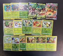 Grookey Thwackey Rillaboom V Card Lot of 17 Pokemon Cards! VMAX/Holo Rare/Promo - Image 1