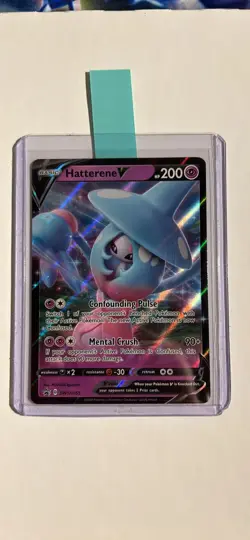 Hatterene V SWSH055 Ultra Rare Black Star Promo Pokemon Card NM Holo 2020 - Image 1