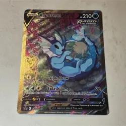 Pokemon TCG Vaporeon V SWSH183 Promo Full Art Holo 210 HP Card - Image 1