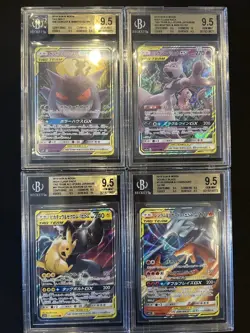 BGS 9.5 Pokemon Card Game Japanese Tag Team GX RR 4 Card Set Bulk Holo - Image 1
