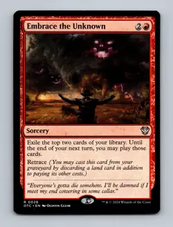 Embrace the Unknown Commander: Outlaws of Thunder Junction Non-Foil MTG NM - Image 1