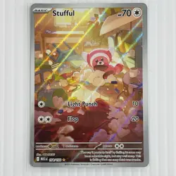 Pokemon TCG Mega Evolutions Stufful 154/132 Illustration Rare Full Art NM/M - Image 4