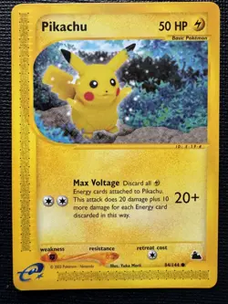 Pikachu 84/144 Skyridge Non Holo Pokemon Vintage 2003 NEAR MINT Yuka Morii - Image 1