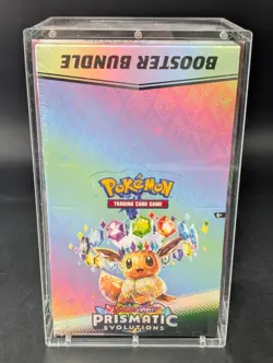 Pokemon SV8.5 Prismatic Evolutions Sealed Booster Bundle Display W/Acrylic Case - Image 1