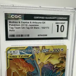 Pokemon Moltres Zapdos Articuno Tag Team GX 102/173 CGC 10 Gem Mint Japanese - Image 4