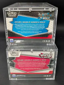 2x Pokemon SV10.5 Black Bolt White Flare Sealed Booster Bundle Display W/Acrylic - Image 3