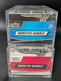 2x Pokemon SV10.5 Black Bolt White Flare Sealed Booster Bundle Display W/Acrylic - Image 5