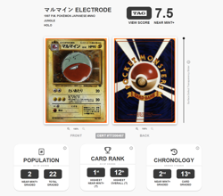 1997 Pokemon Japanese Jungle Electrode Holo #101 TAG 7.5 NM JP POCKET MONSTER - Image 1