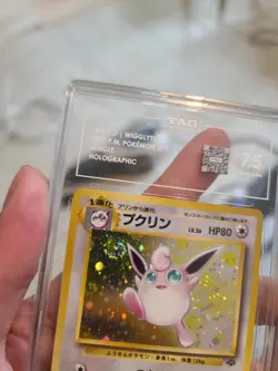POKEMON WIGGLYTUFF TAG 7.5 JUNGLE JAPANESE HOLO SWIRL #40 1997 NM JP WOTC - Image 3